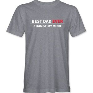Best Dad Ever Grey XL Men’s T-Shirt, “Change My Mind” - Father’s Day Crowder Fun
